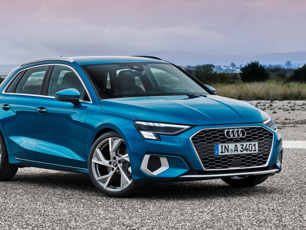 Nuova Audi A3 Sportback, vista trequarti anteriore